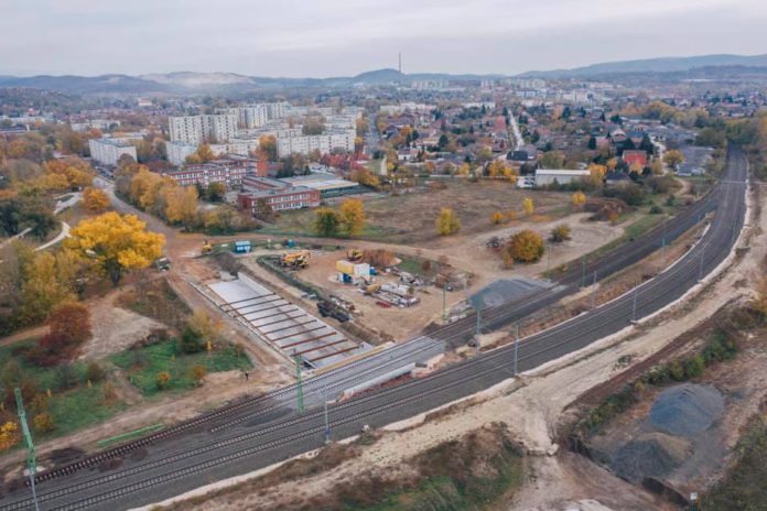 Keszuloben a vasuti aluljaro Sarberekben